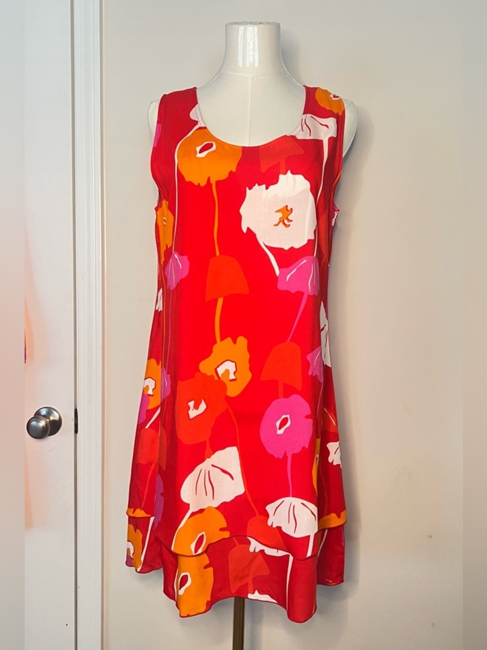 ESCAPADA Tropical Tunic Dress Multi Colored Women’s Resort Cruise Sz S